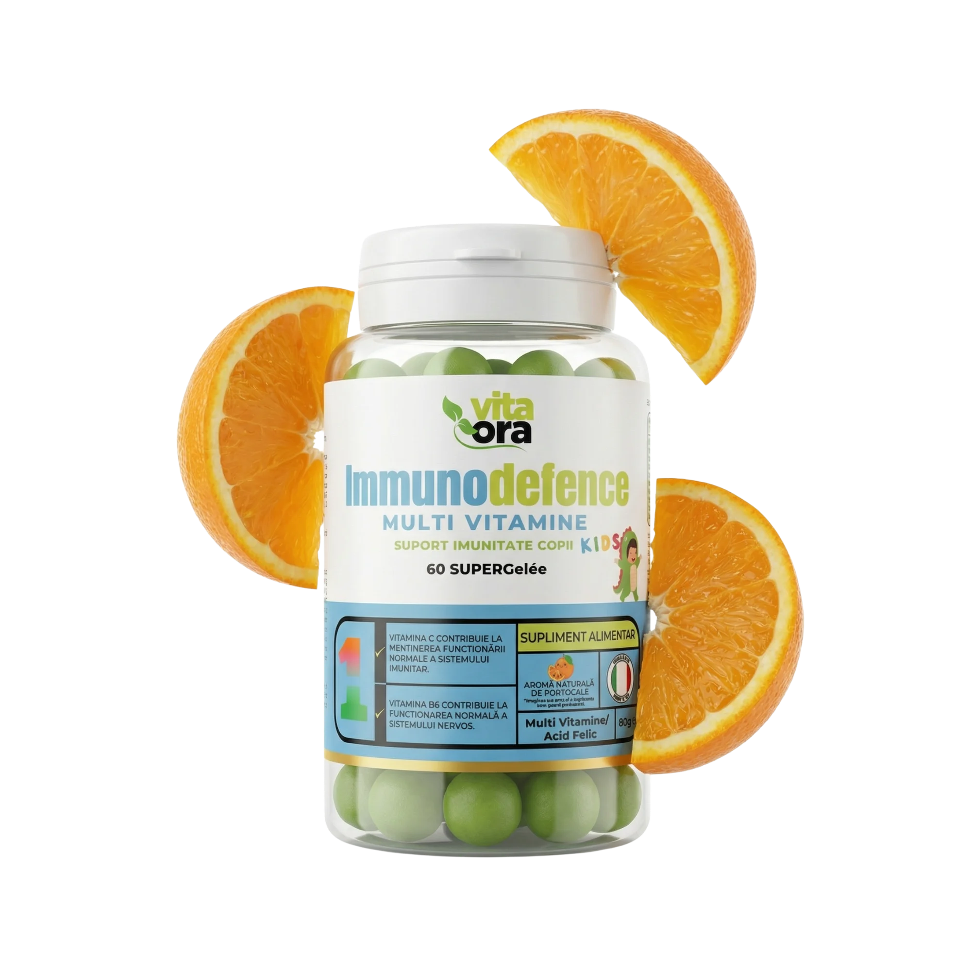 Complex de Vitamine pentru Imunitate Copii - Complex de Vitamine pentru Copii Puternici și Sănătoși - Tehnologie SuperGelée Vita Ora 1 Cutie - Vita Ora - imagine 3