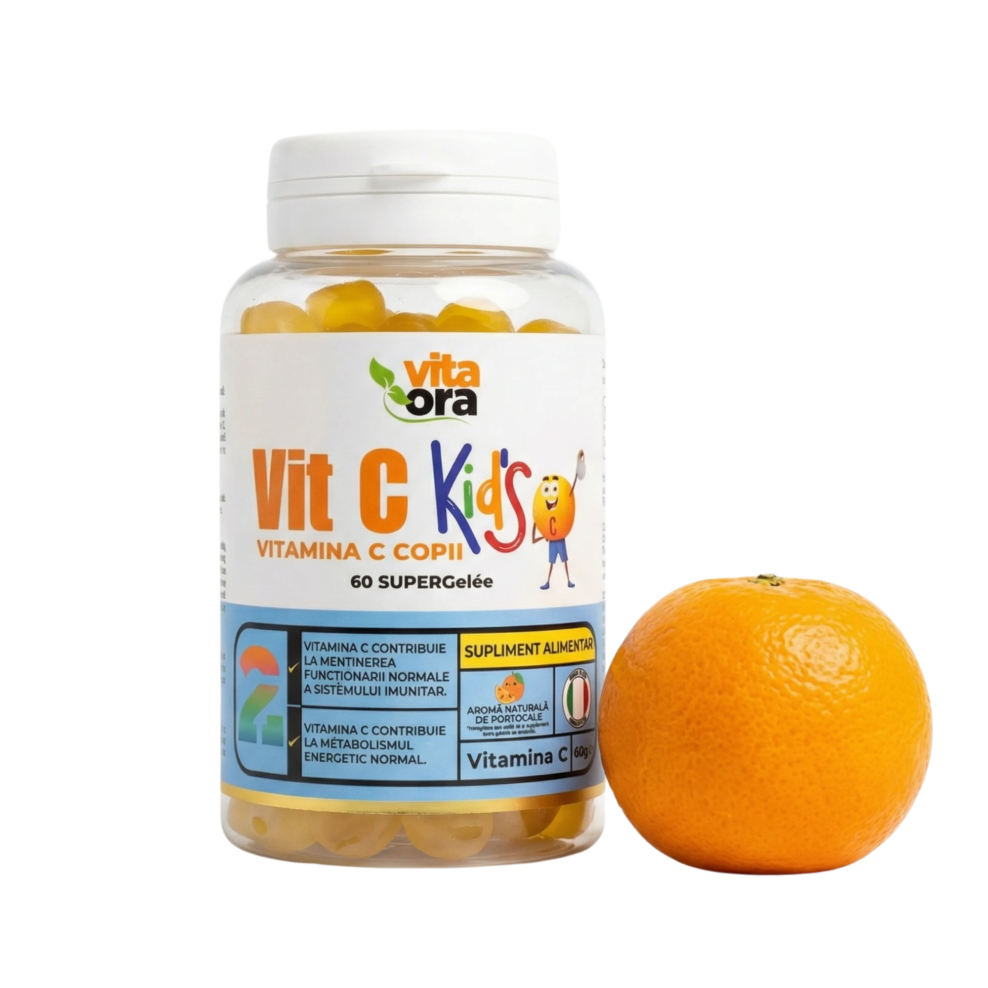 Vitamina C Copii - Vitamina C, Esentială pentru Imunitate Puternicã, Crestere Sănătoasă și Protectie Antioxidantă - Tehnologie SuperGelée Vita Ora 1 C - Vita Ora - imagine 2