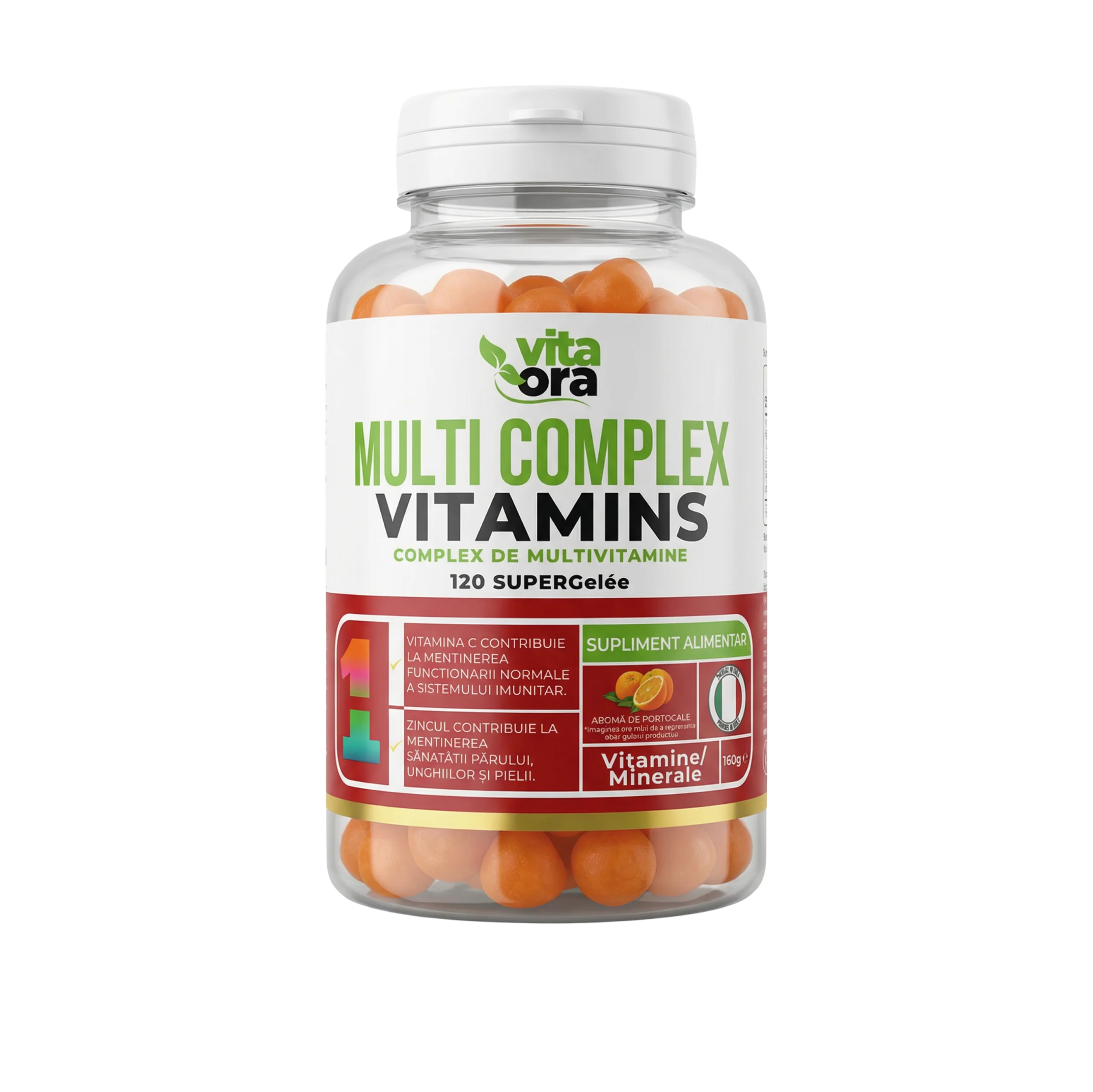 Complex Multivitamine Adulți - Sistem Imunitar Puternic, Energie și Vitalitate - Tehnologie SuperGelée Vita Ora