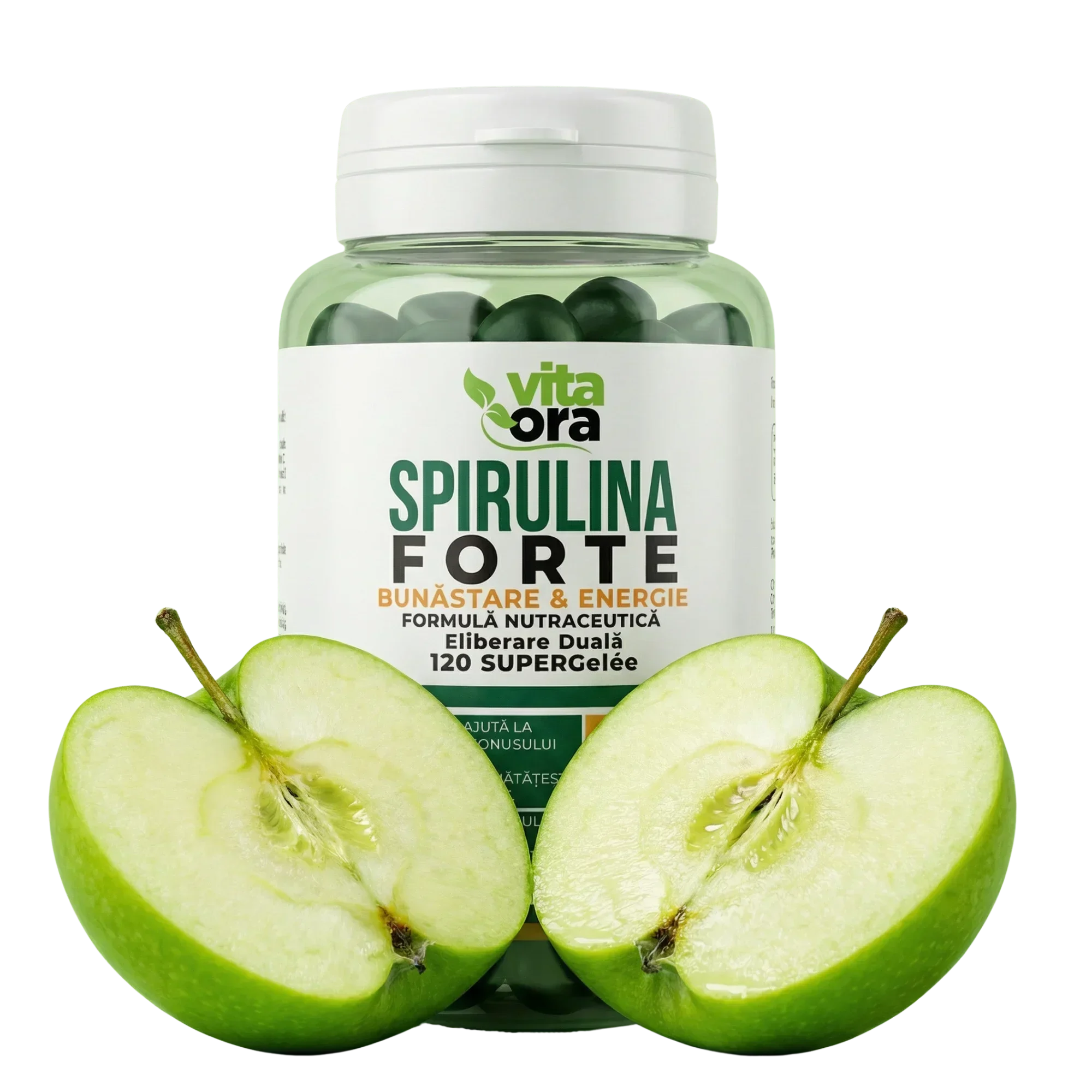 Spirulina Forte SUPERGelée - Suport pentru Energie și Stare de Bine - Tehnologie Supergelée, Vita Ora