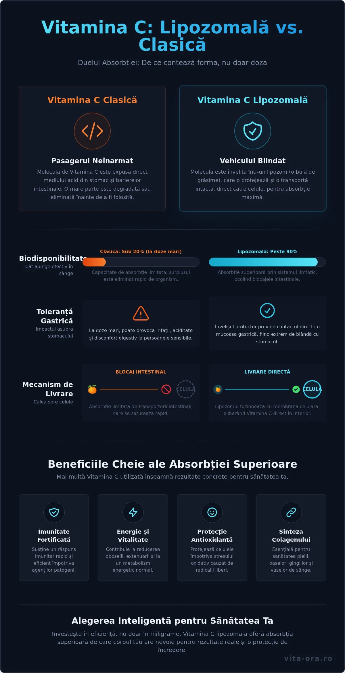 Vitamina C Lipozomală: Ghidul Complet pentru Absorbție Maximă