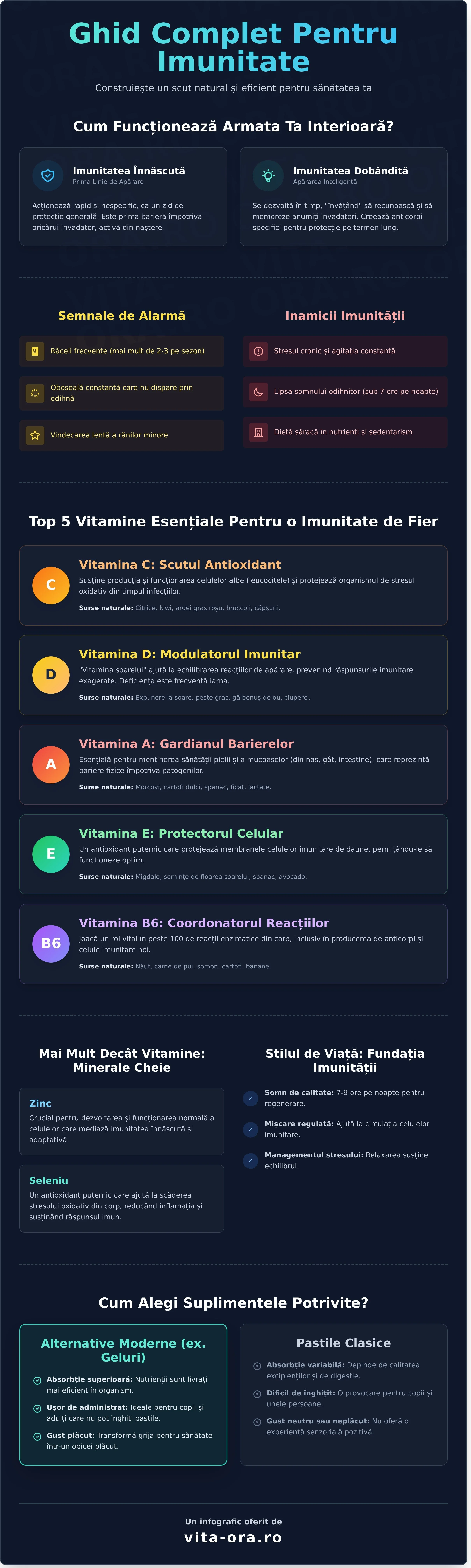 Vitamine pentru imunitate: Ghidul complet pentru un sistem imunitar puternic