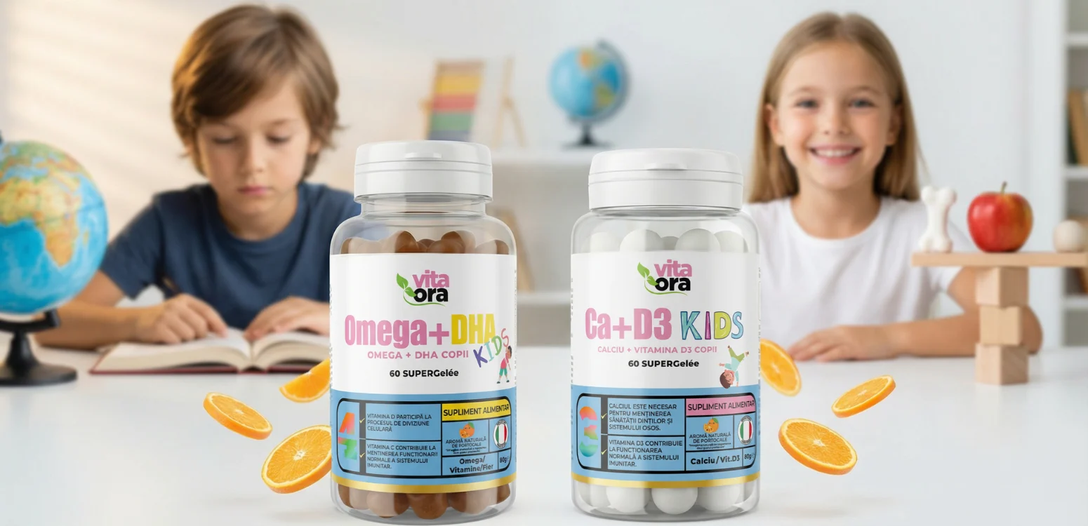 Copii sănătoși studiind