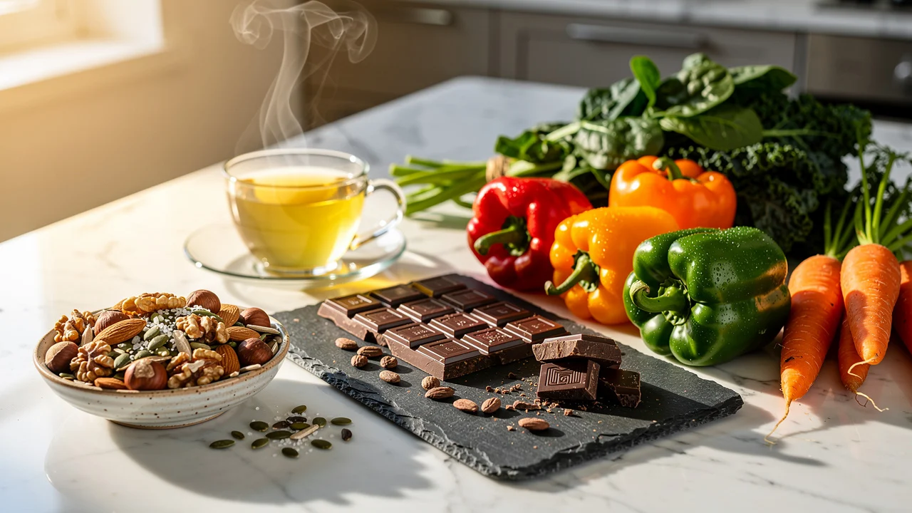 Diverse tipuri de antioxidanți din alimente naturale