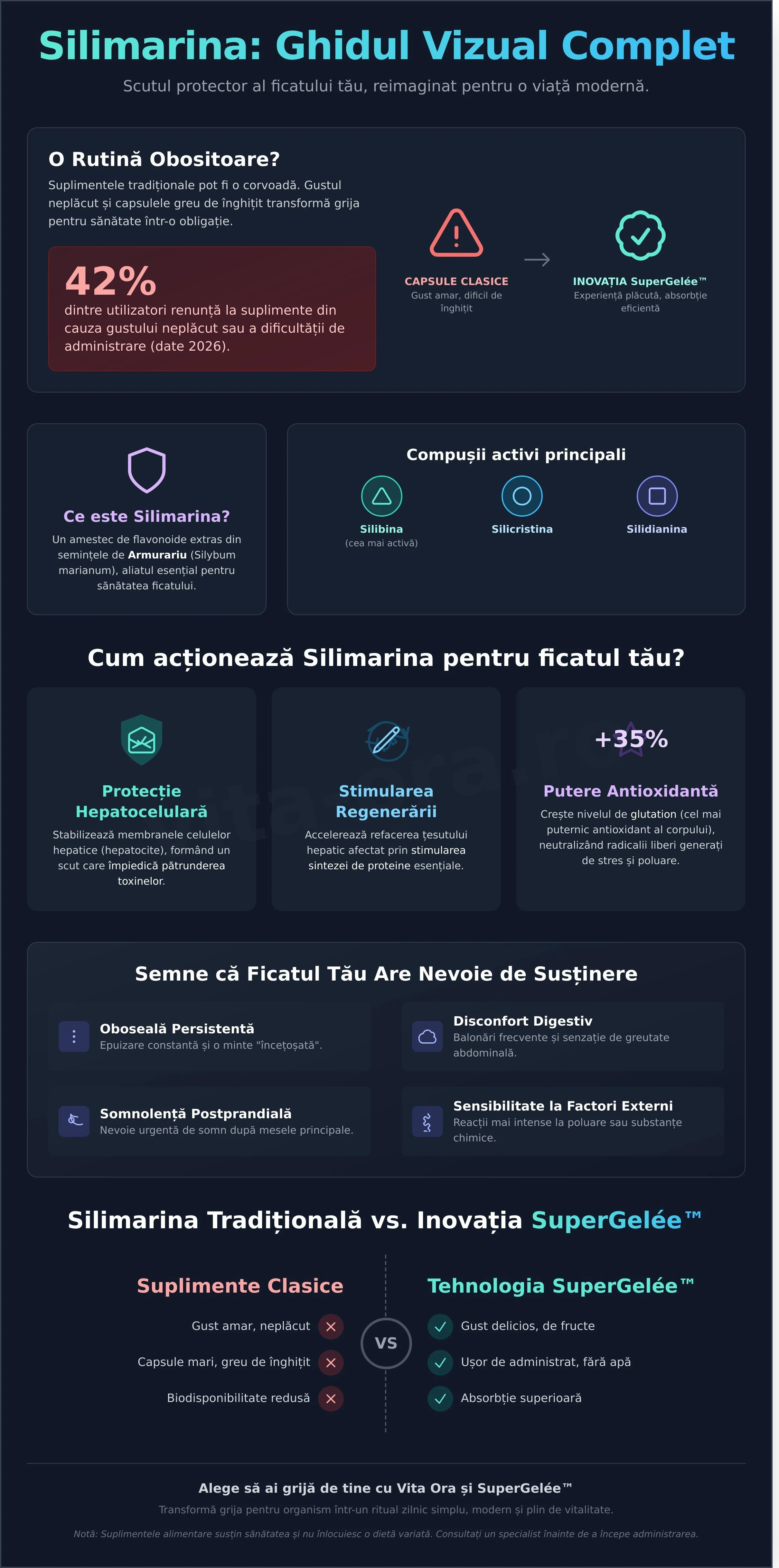 Silimarina: beneficii, utilizare È™i tot ce trebuie sÄƒ È™tii despre sÄƒnÄƒtatea ficatului Ã®n 2026